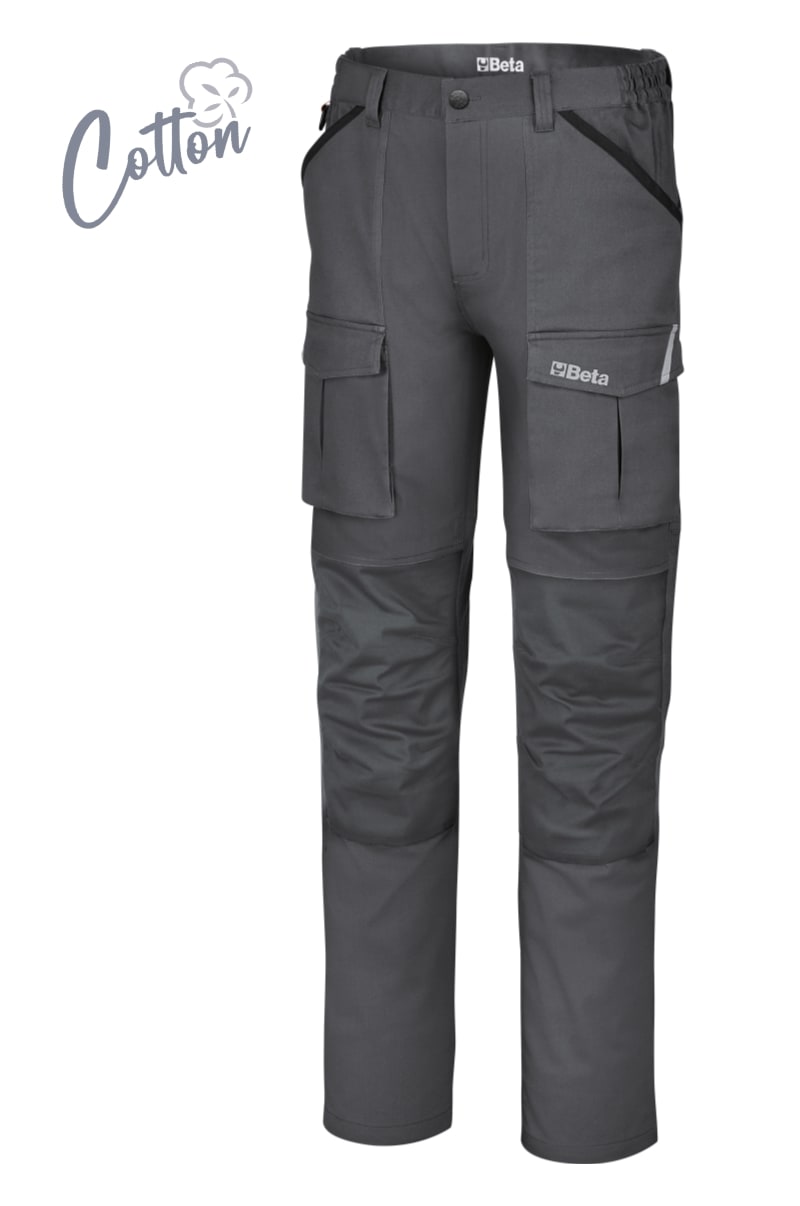 BM SPA - BMM079300402 PANTALONI WORK COTTON MEDIUM GREY TG.M