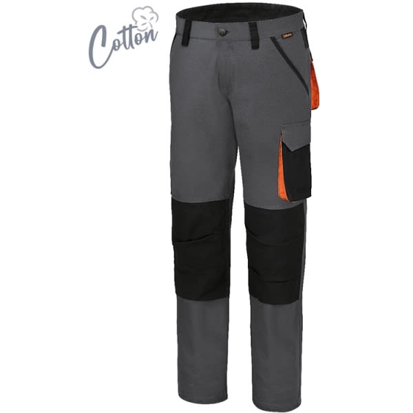 BM SPA - BMM079300302 PANTALONI WORK COTTON NEW FIT GREY TG.M
