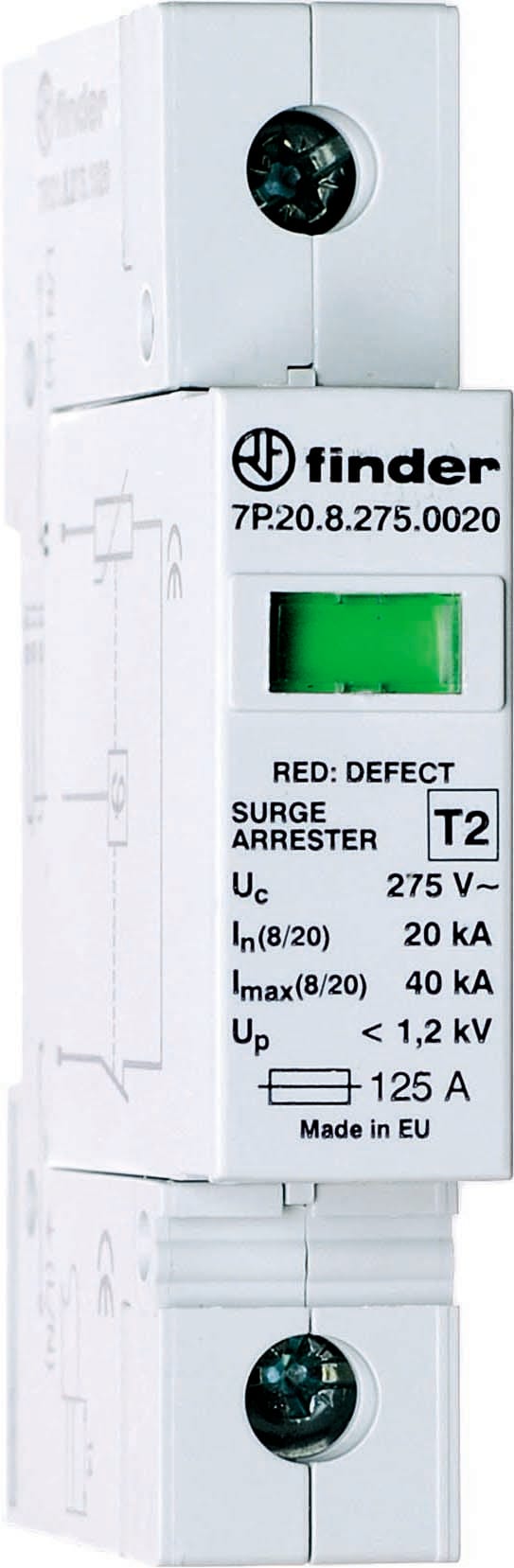FINDER SPA - FIN7P2184400020 SPD CLASSE2 UNIPOLARE 1P 440VAC 20KA