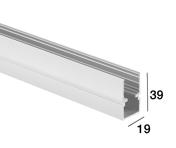 LINEA LIGHT (ILED) - ILD83034 PROFILO 39X19 ANODIZZATO ARGENTO 1M
