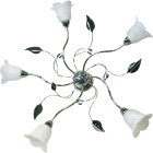 LE PROLUNGHE SAS - PRG8005/VE PLAFONIERA E14 5 LUCI-VETRO SATIN.D.13CM