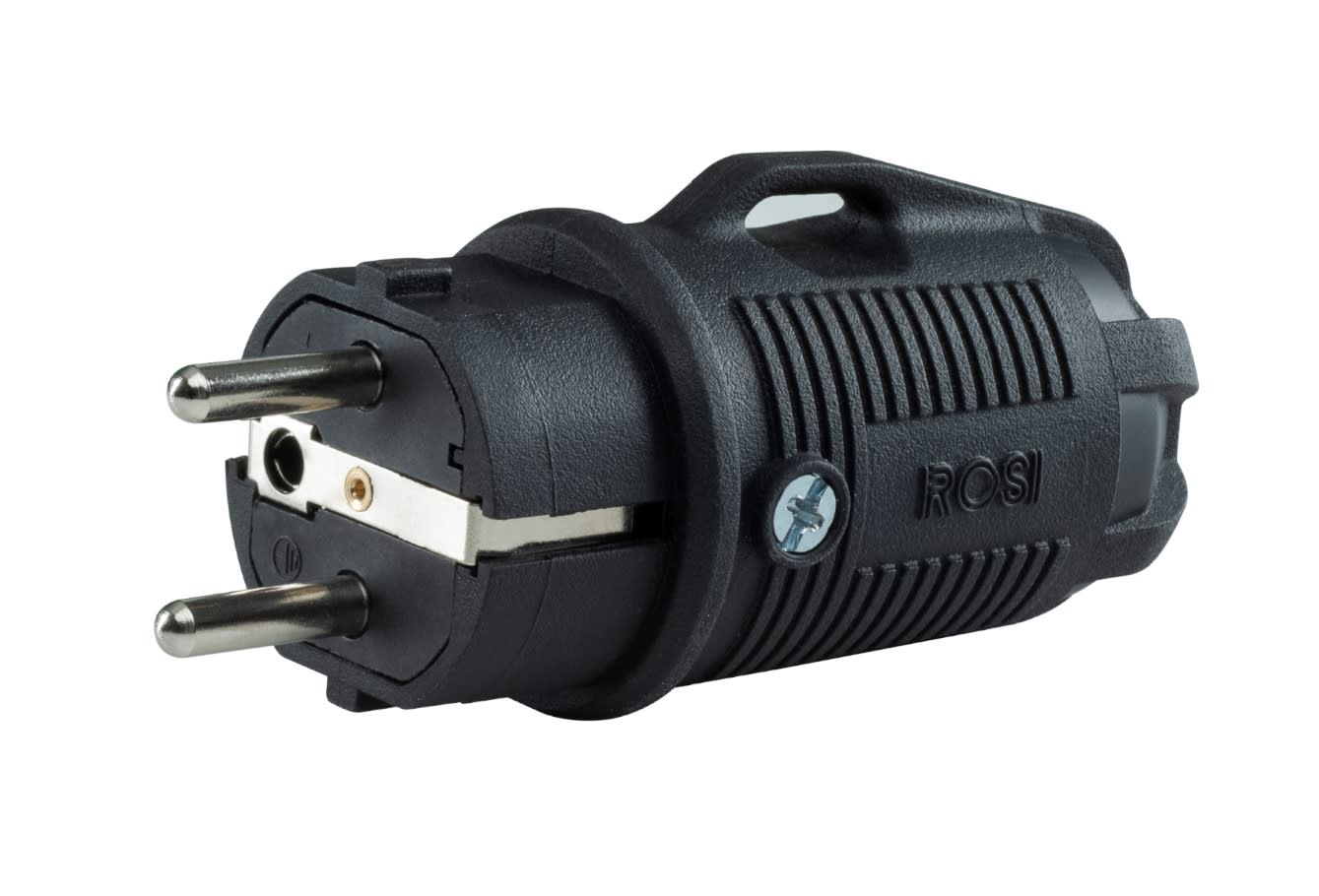 ROSI MATERIALE ELETT - RCO80410 SPINA MOBILE SCHUKO IN GOMMA IP44