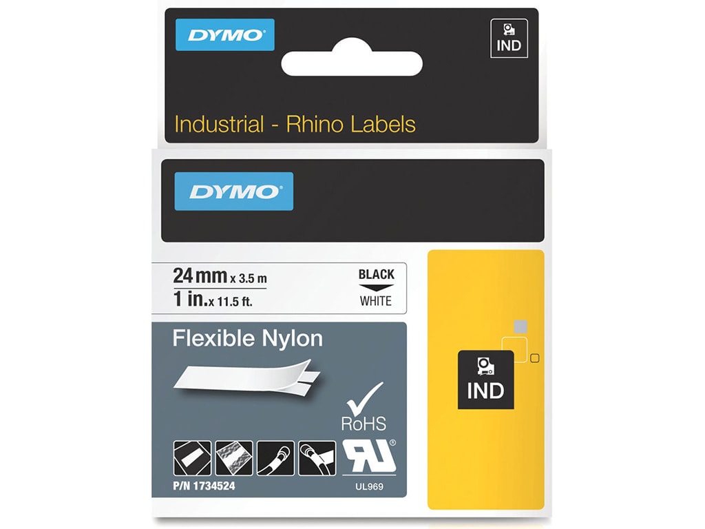 CEMBRE SPA - CEM18488 NASTRO 12MM NYLON FLESS.NERO SU BIANCO