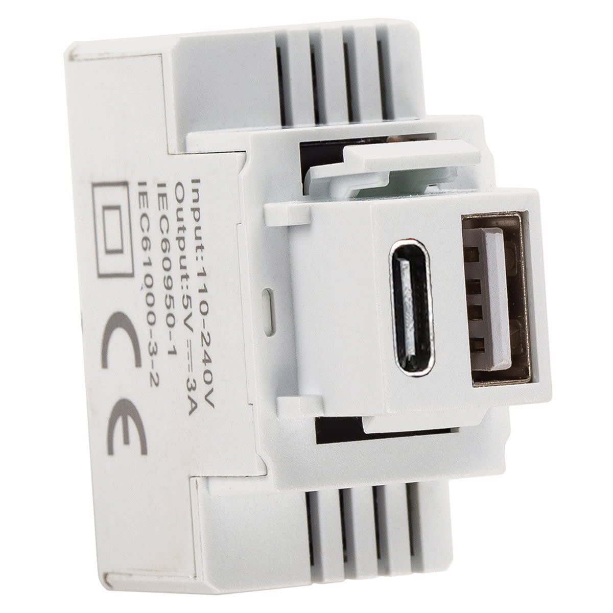FANTON SPA - FME82903 ALIM.USB-A+C 3A INC.KEYSTONE COMPATTO BI