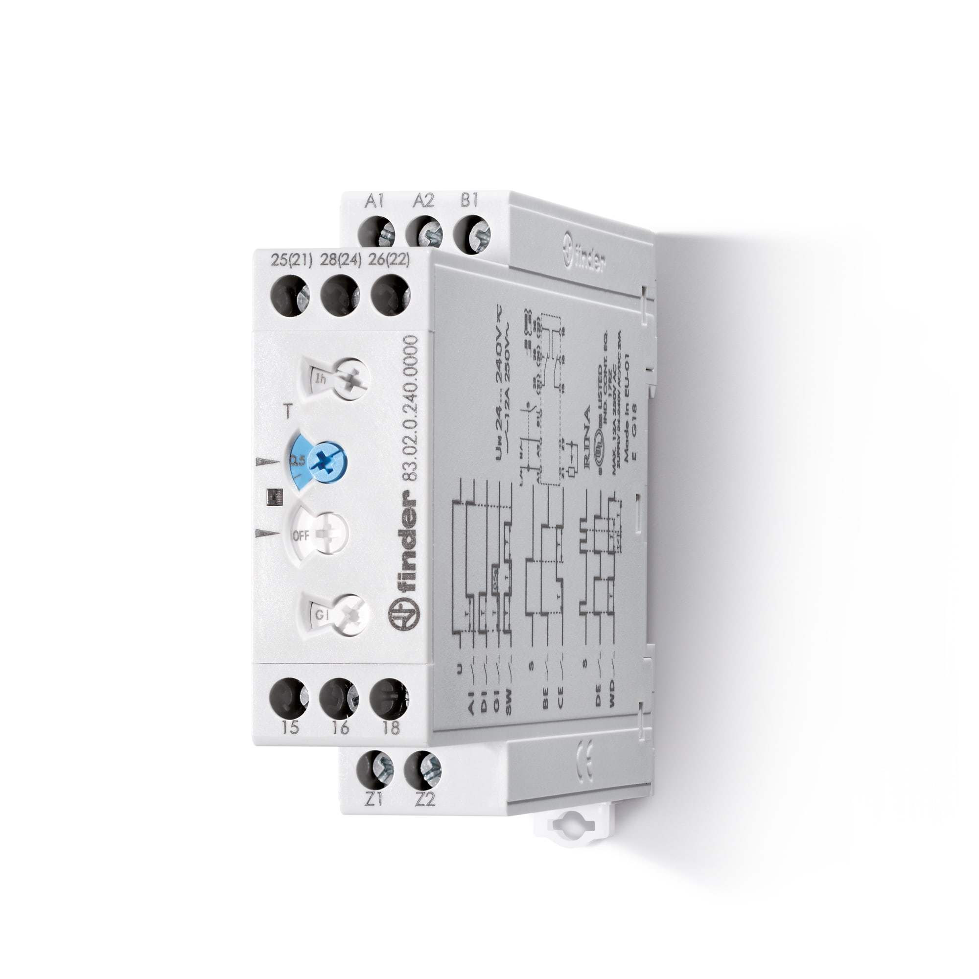 FINDER SPA - FIN830202400000T TEMPORIZZATORE MULTIFUNZ.12/240V 2CO 8A