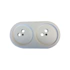 FANTON SRL - FME84057 BASE LEGNO OVALE DOPPIA 176X98MM BIANCO