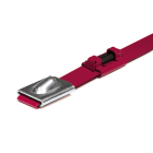 HELLERMANNTYTON Srl - HEE156-01569 FASCETTA INOX 7,9X838 RFID UHF ROSSO MBT