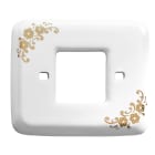 LE PROLUNGHE SAS - PRG8652 PLACCA DECORO FIORI ORO AMICA