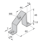 SCAME PARRE SPA - SCA865.200 STAFFA DI SUPPORTO IN ACCIAIO