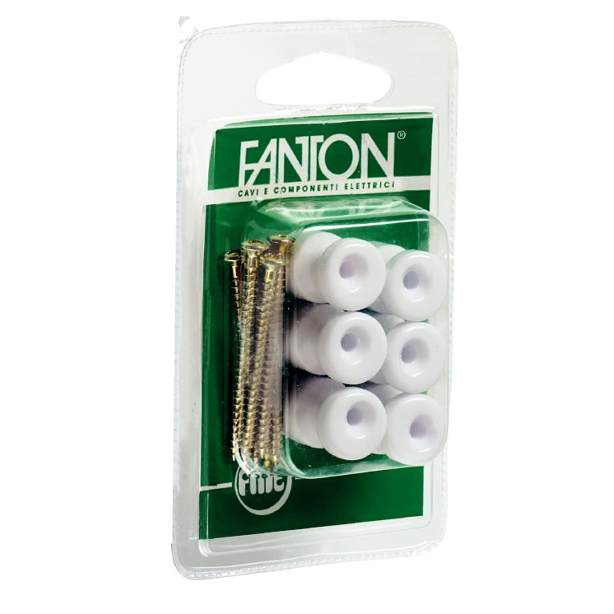 FANTON SPA - FME89030 KIT 6 ISOLATORI 16-H.25MM CERAMICA BI