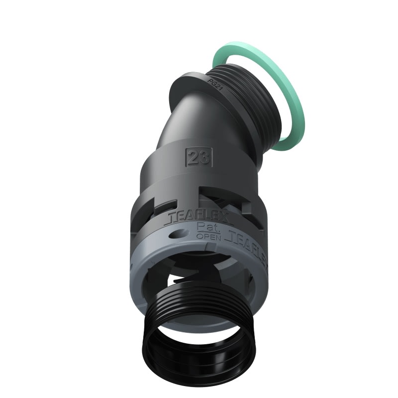 TEAFLEX - TEA8BBF23P21 CURVA 45?IP68 BF23 PG21 NERO