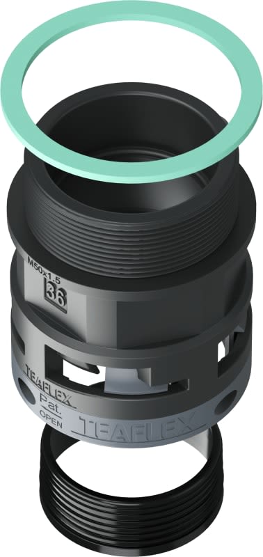 TEAFLEX - TEA8BSM36M50 RACC.NERO IP68 SM36 M50X1,5