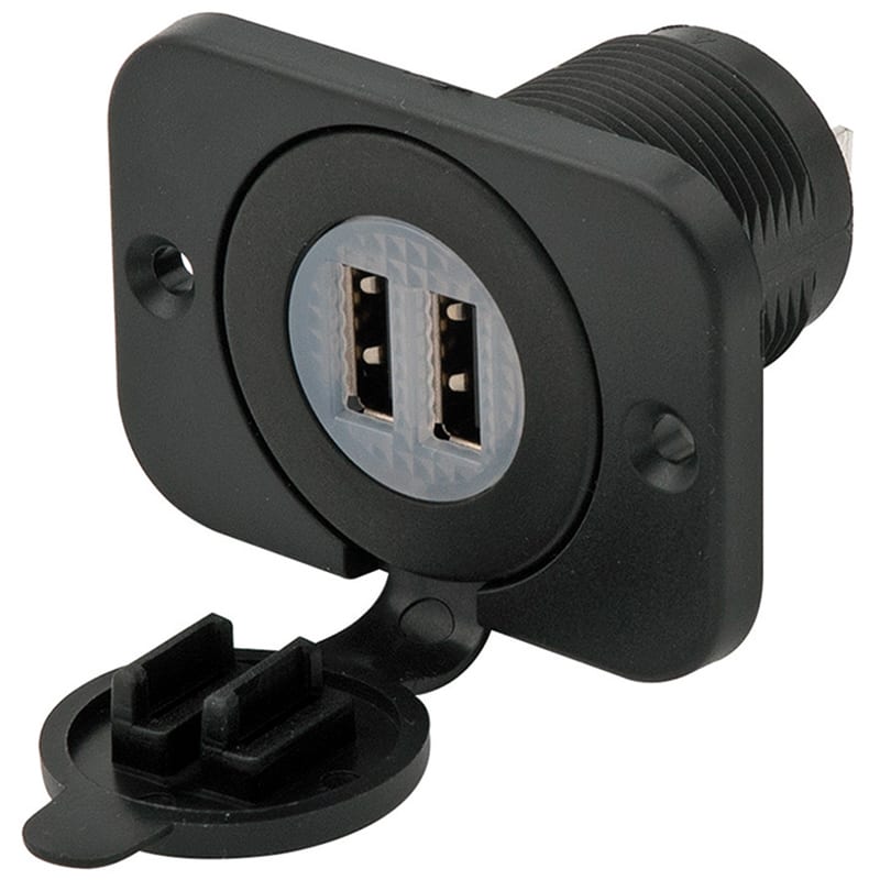 ELCART DISTRIBUTION - ERT080152800 DOPPIA PRESA USB PANNELLO 5V 3.1A