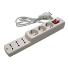 MELCHIONI SPA - MEM492519719 MULTIPRESA BIANCA N6 PRESE N3 SCHUKO+N3