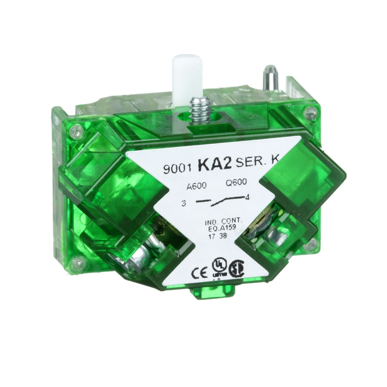 SCHNEIDER ELECTRIC - SNR9001KA2 BLNC/NNC/NOO CONTATTI CON TERMINOLI PROTETTI - 9001K - 1NO STD - LEGA D'ARGENTO