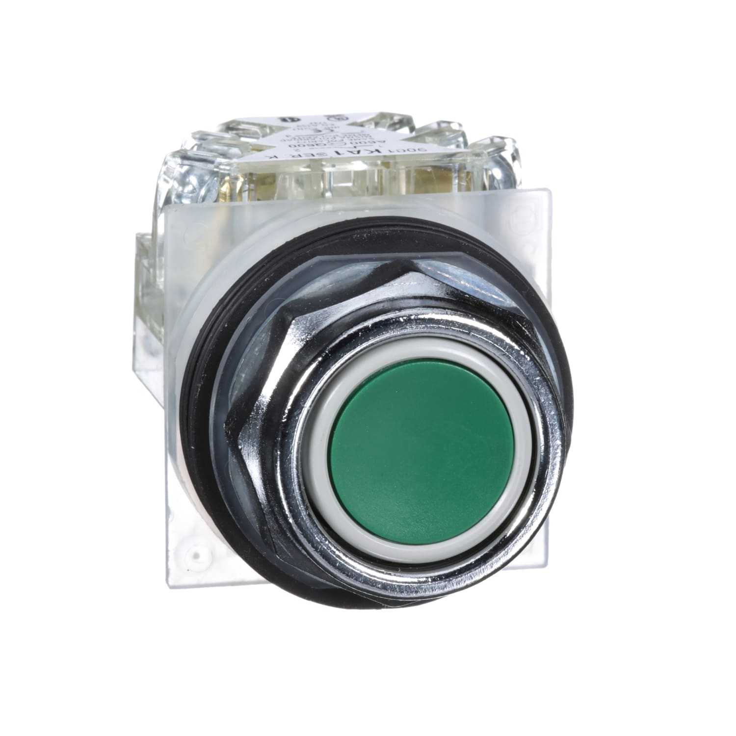 SCHNEIDER ELECTRIC - SNR9001KR1GH13 Pulsante verde Ø30 - incassato con ritorno - 1NC/NO