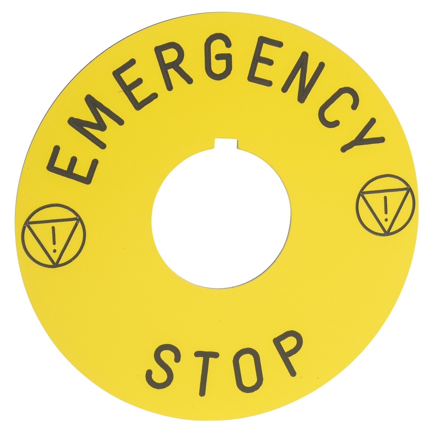 SCHNEIDER ELECTRIC - SNR9001KN9330 ETICHETTA GIALLA EMERGENCY STOP