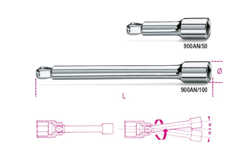 BM SPA - BMM009000826 PROLUNGHE ANGOLARI MM100 1/4 AN/100