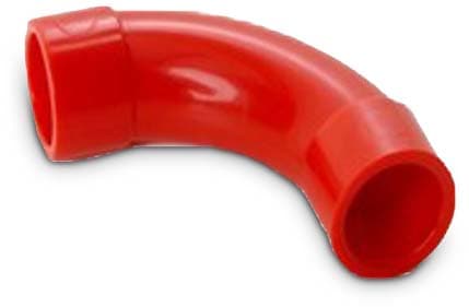 IESS SRL - EAABE25ABS CURVA 90 IN ABS ROSSO-25 MM (SU RICH)