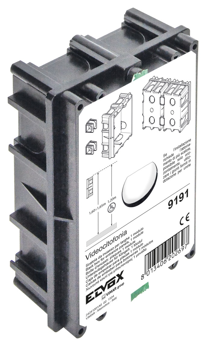 VIMAR SPA - VIW9191 SCATOLA DA INCASSO PER TARGHE 1 MODULO