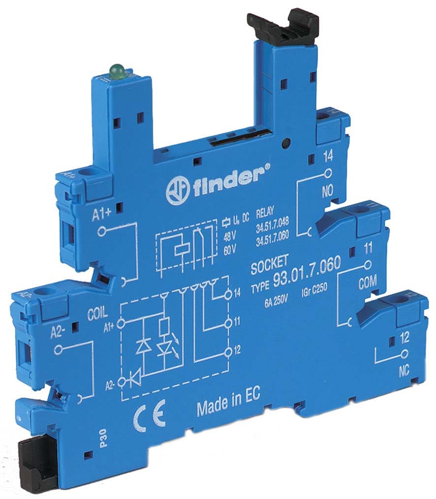 FINDER SPA - FIN93010060 ZOCCOLO CON MORSETTI A BUSSOLA 1P S.34