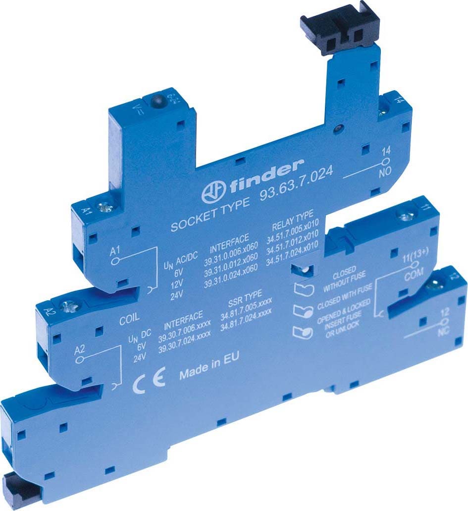 FINDER SPA - FIN93630125 ZOCCOLO CON MORSETTI A BUSSOLA 1P S.34