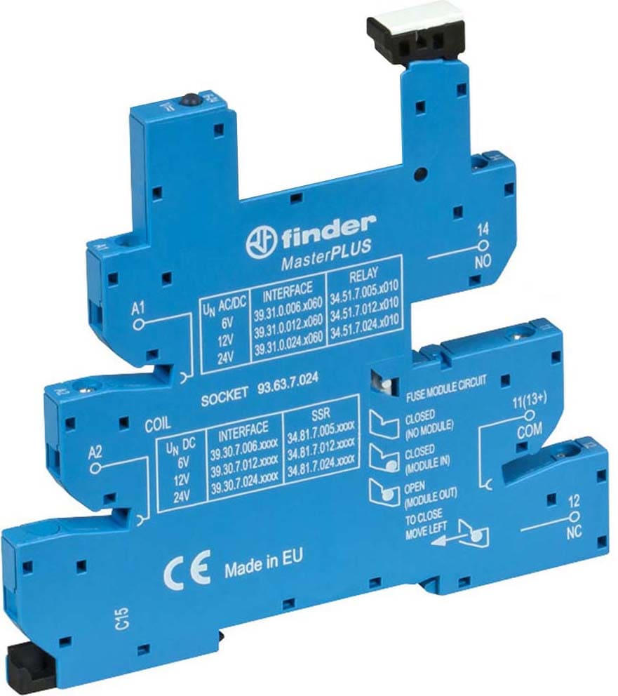 FINDER SPA - FIN93637024 ZOCCOLO CON MORSETTI A BUSSOLA 1P S.34