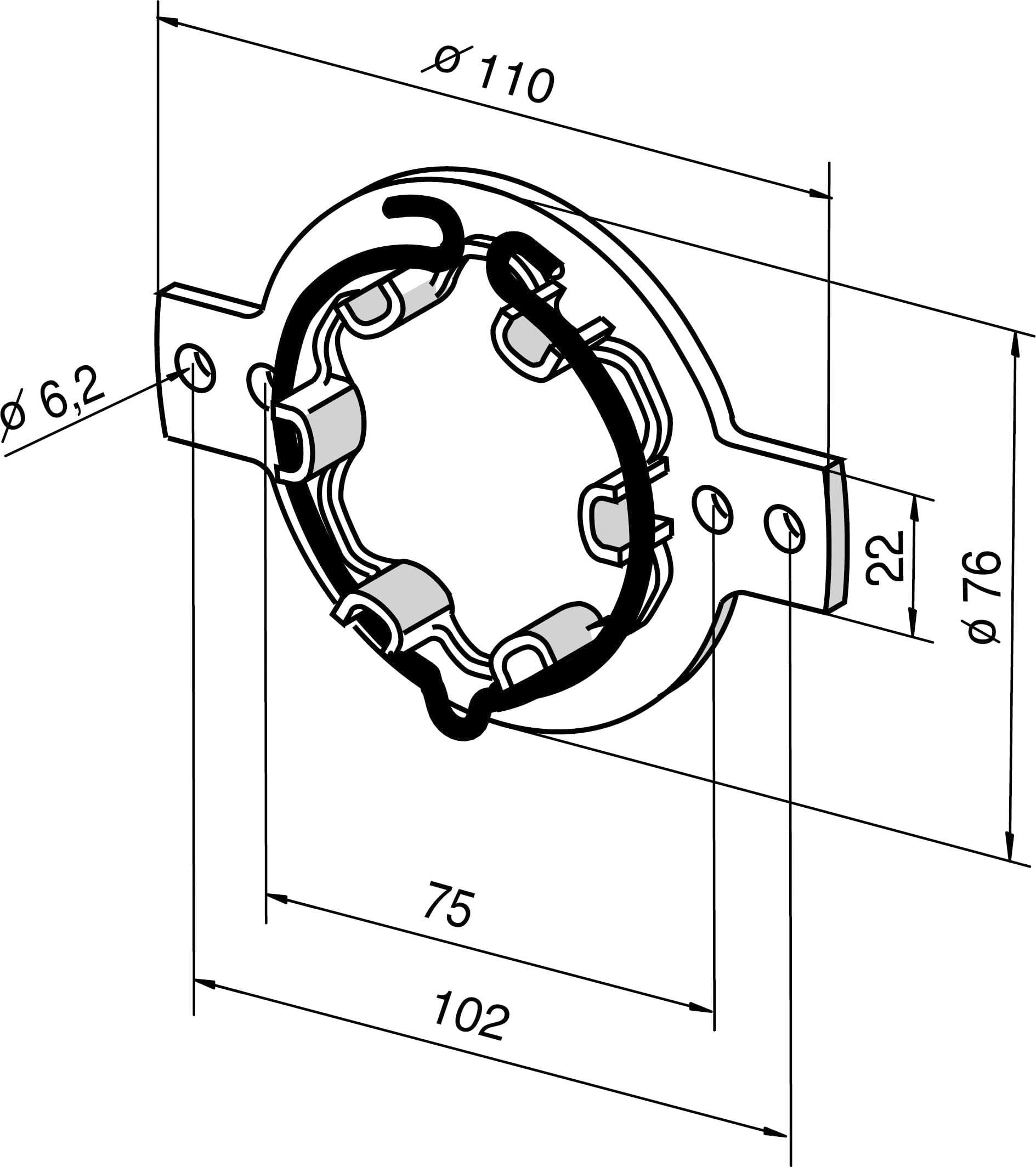 BFT (SOMFY) - MFY9410707 SUPPORTO OP.CASS.SKS