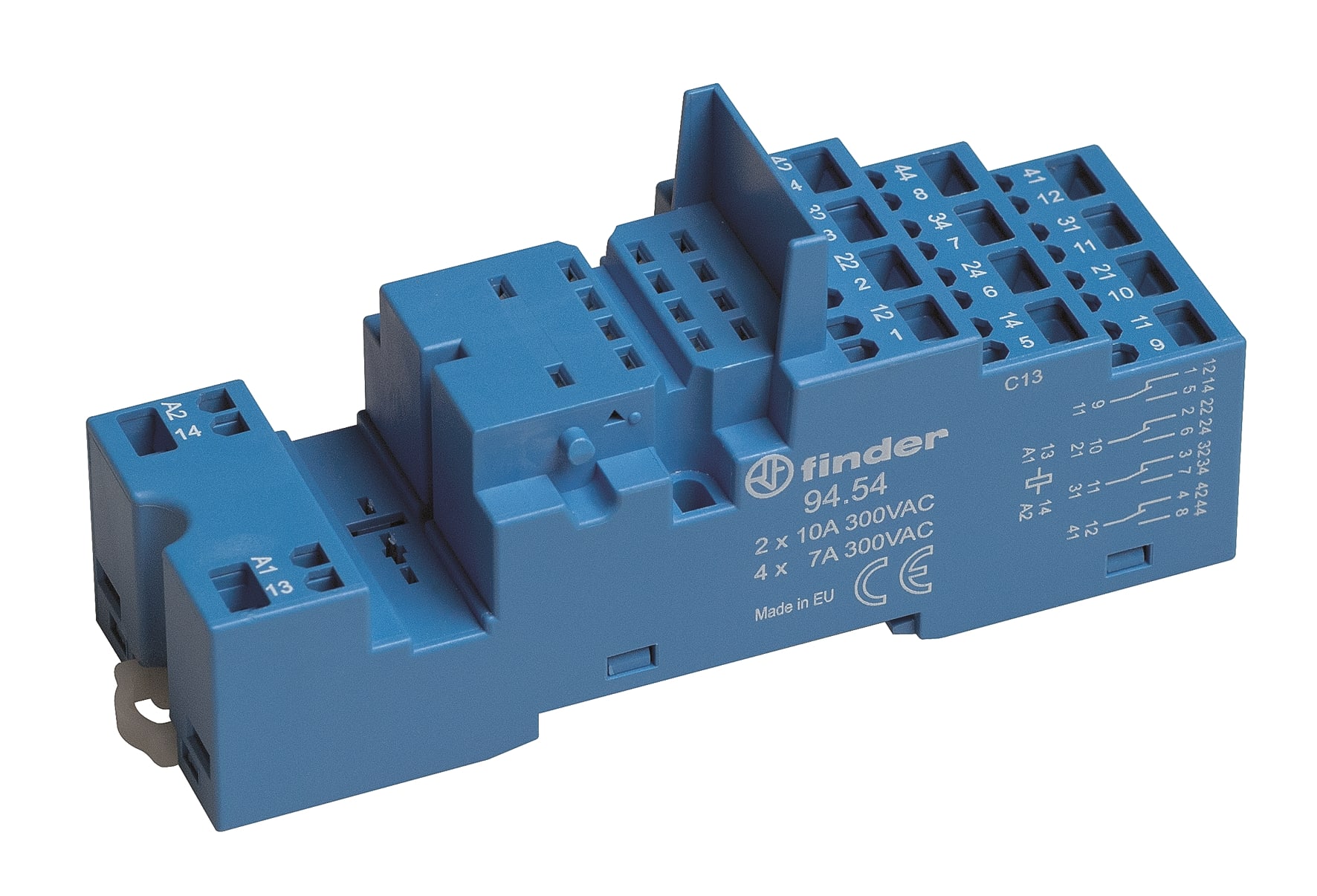 FINDER SPA - FIN9454SMA ZOCCOLO CON MORSETTI A MOLLA 4P S.55/85