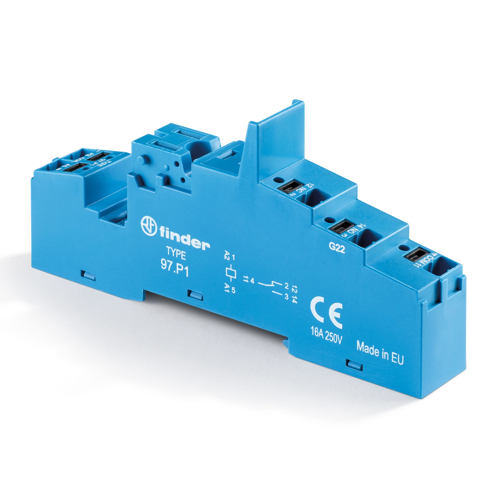 FINDER SPA - FIN97P17SMA ZOCCOLO CON MORSETTI PUSH-IN 1P AP.FER.S