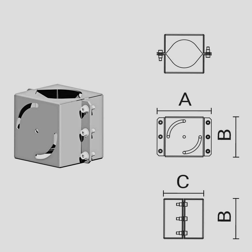 ARCLUCE SPA - ACL1099082X-21 ATTACCO PALO DOP. D=120 PANTHEON2