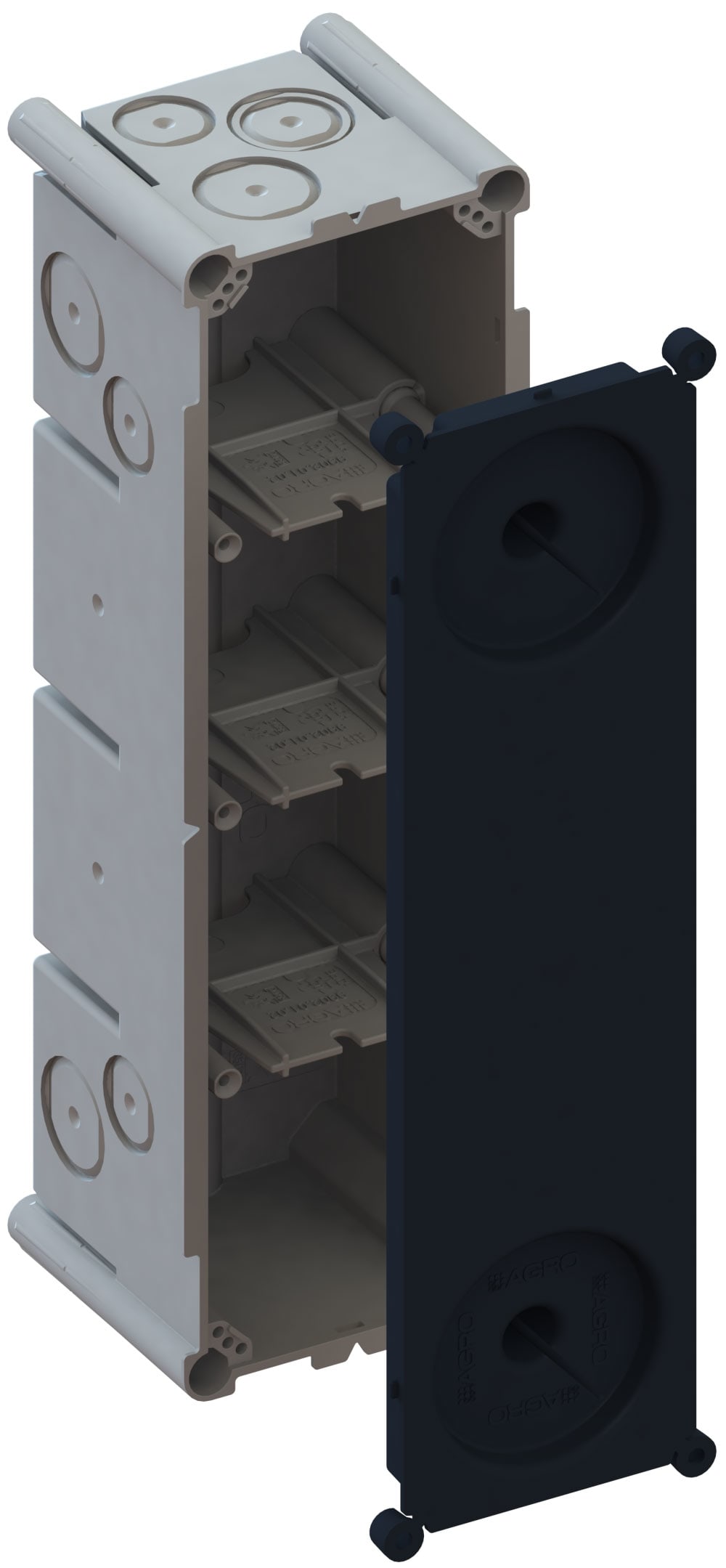 KAISER GMBH & CO. KG - KAI9902.24.40 Scatola da incasso AGRO 4x1