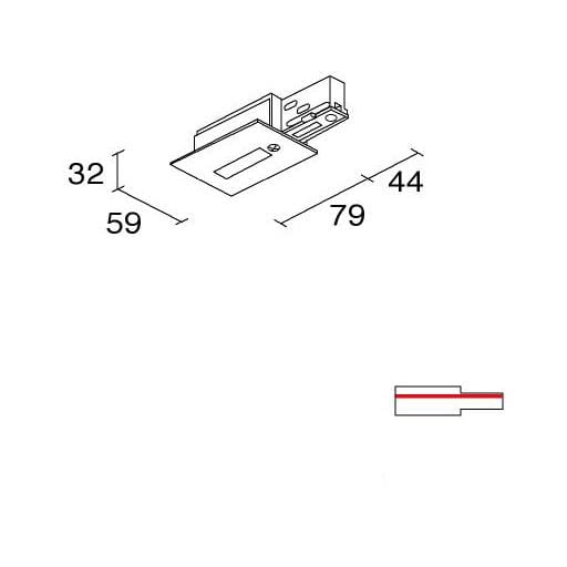 SIDE SPA - SDE993242 BINARIO SITRACK 230V INCASSO TESTATA DI