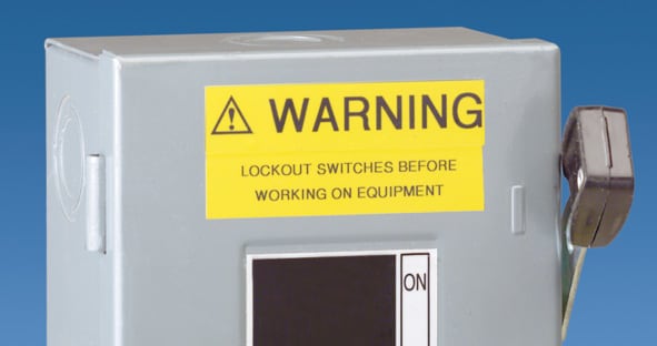 PANDUIT - PANT038X000VPC-BK NASTRO NERO SU BIANCO, IN VINILE.