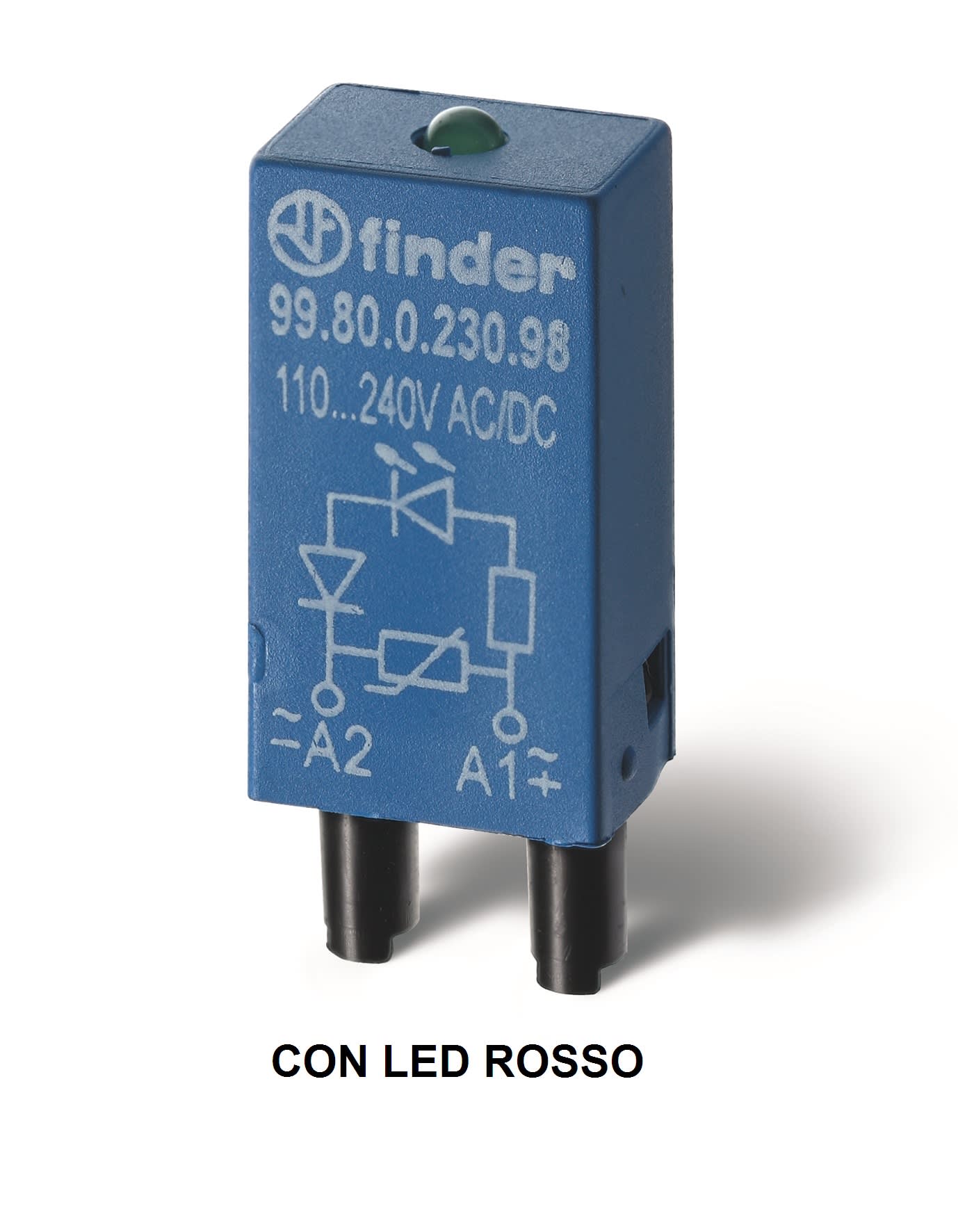 FINDER SPA - FIN9980002408 MOD. INDICATORE LED+VARISTORE 6/24V AC/D
