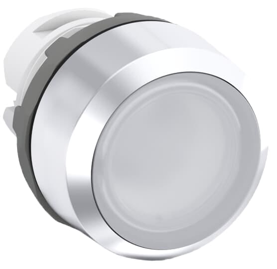 ABB SPA - ABBKZ 049 4 MP1-31W PULSANTE BIANCO GHIERA METALLICA