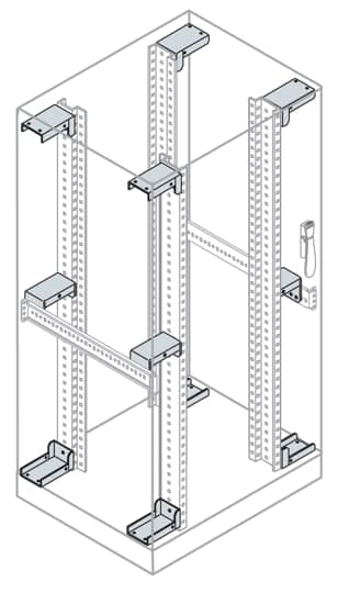 ABB SPA - ABBEB8000 N.4 STAFF. DI MONT. RACK FIX. L 800