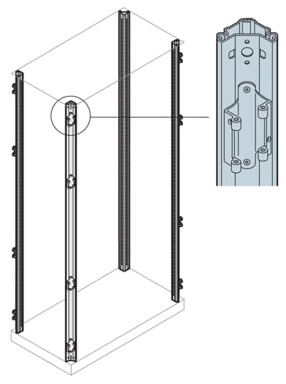 ABB SPA - ABBEM1600 N?4 MONTANTI X STRUTTURA H=1600MM