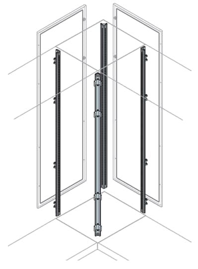 ABB SPA - ABBEM1805 N.4 MONTANTI X STRUTTURA ANGOLO H=1800MM