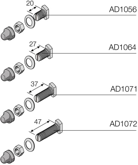 ABB SPA - ABBAD1072 N.12 VITI A GIUNZ. L=47 X PIATTI FINO A