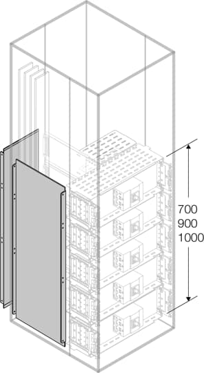 ABB SPA - ABBPRVS1081 SEGR.VERT.POST. H=1000 L=400 (L STR=800 MI)