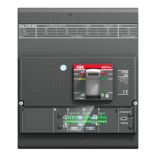 ABB SPA - ABBXT4N250LS-I4 XT4N 250 EKIP DIP LS/I IN=250A 4P F F