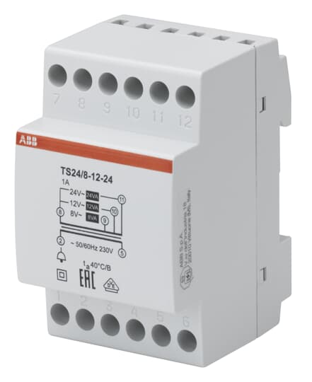 ABB SPA - ABBTS2481224 TS24/8-12-24 TRASFORMATORE 24VA 8-12-24V