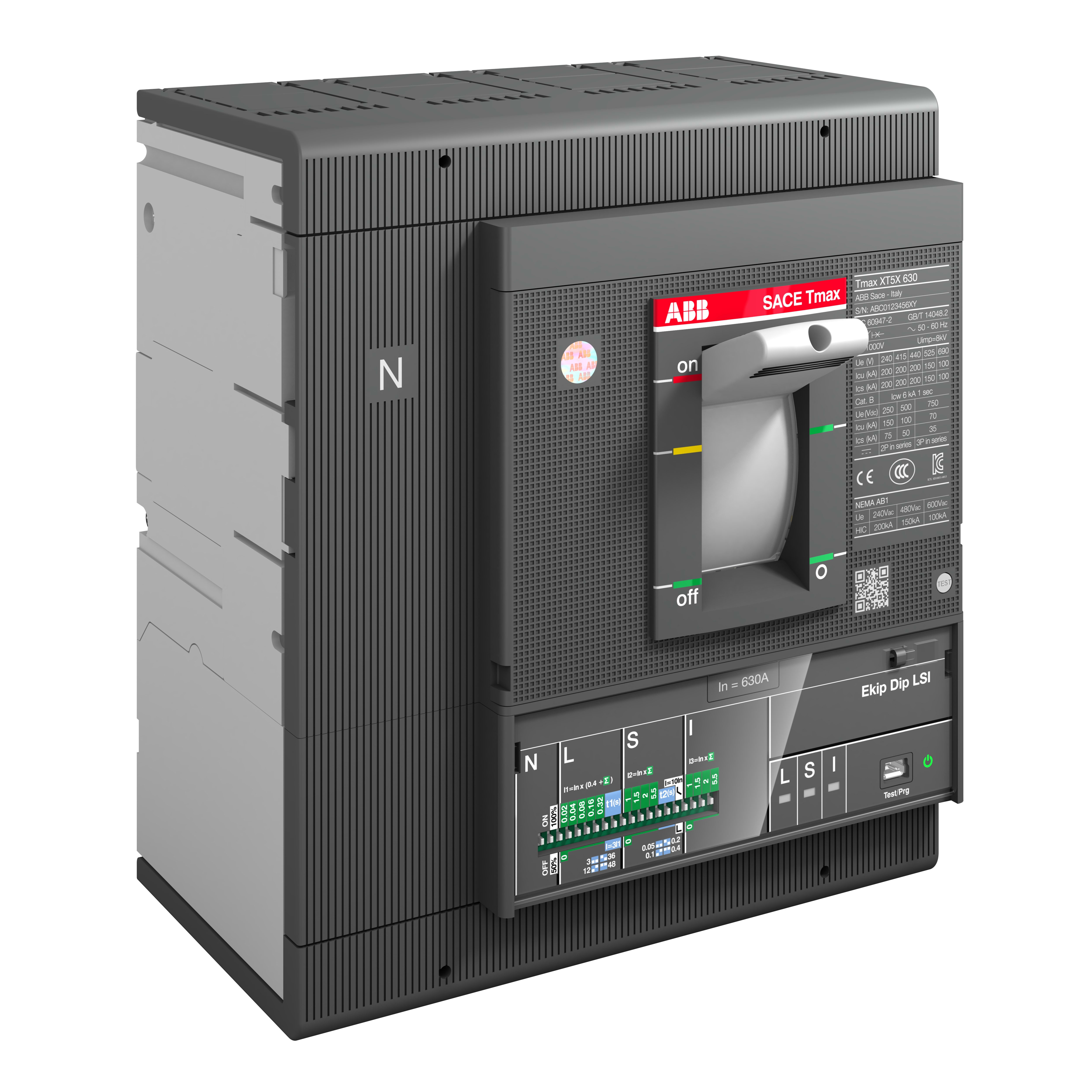 ABB SPA - ABB1SDA100413R1 XT5N 630 Ekip Dip LIG In=630 4p F F
