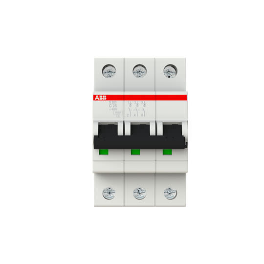 ABB SPA - ABBS468206 S203 C25 INTERRUTTORE AUTOMATICO 6KA 3P