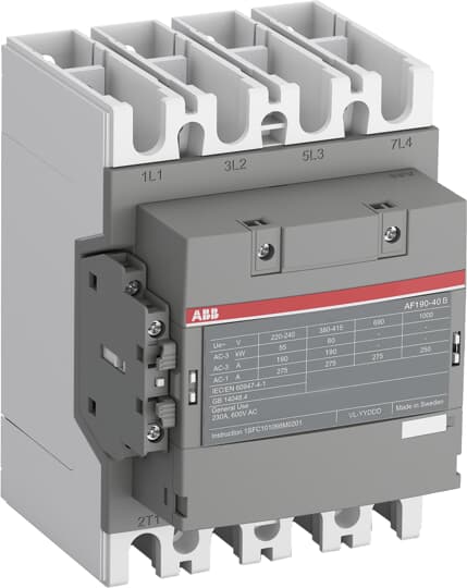 ABB SPA - ABBAF190401111 AF190-40-11-11 CONT 4P 275A 24-60VAC/DC