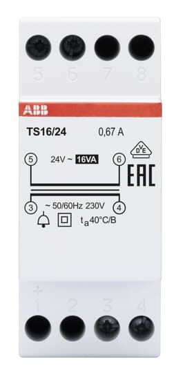 ABB SPA - ABBTS1624 TS16/24 TRASFORMATORE 16VA 24V