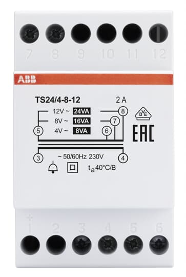 ABB SPA - ABBTS244812 TS24/4-8-12 TRASFORMATORE 24VA 4-8-12V