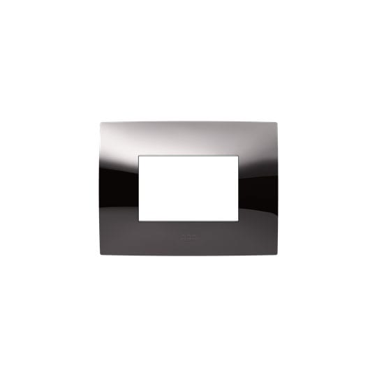 ABB SPA - ABB2CSK0317CH PLACCA 3 MOD. METAL BLACK LUCIDO