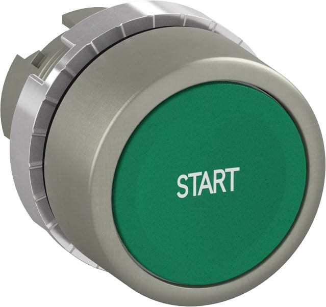 ABB SPA - ABBP9MPNVG202 PULSANTE VERDE A FILO, NON-ILLUM. CON TE